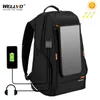 Outdoor Solar Panel Power Travel Backpacks Multifunction Breathable Men Backpack Laptop Bag with Handle USB Charging Port XA279Z 27968656