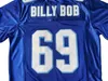 Mens 69 BILLY BOB 82 Charlie Tweeder West Canaan Coyotes Varsity Blue Movie 100% Stitched Football Jerseys