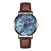 Wristwatches Sky Watch Male 2022 Erkek Kol Saati Men Pu Leather Analog Quartz Casual Business Luxury Clock Relogio Masculino &Ff