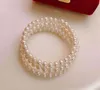 Explosive recommended multi-circle bracelet, high quality 5-6mm frhwater pearl bracelet, ladi fashion exquisite bracelet