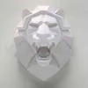 Aslan Kafası 3D Kağıt Modeli Hayvan Heykel Aslan Papercraft DIY Craft Oturma Odası Dekorasyon Için Ev Dekorasyonu Bar Duvar Sanatı 211118