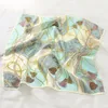 Märke 2020 100% Naturlig Real Silk Neckerchief för Kvinnor Skriv ut Square Scarf Headscarf Bandana Hijab Foulard Scarves Pashmina