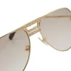 Acessórios de moda inteira S óculos de sol 1130036 Edição limitada Diamond Men 18K Gold Vintage Mulheres Unissex C Eyeg224p