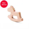 50pc Baby Designers Wooden Teether Natural Animal Cartoon Trojan Teething Rattle Montessori Inspired Nursing Pendant Toy 1NBJ