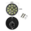 12V 24V Truck Tail Emergency Light Ultra-Thin Round 14LED Side Warning Lights Strobe Flash Lamp White Yellow Red Blue Car Flashing