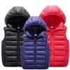 Autumn Winter Fashion Hooded Kids Waistcoat Thick Vest Jackets For Boys Clothes Baby Girls Warm Coat Light Down Jacket 211203