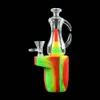 Sigara Su Bong Boru Sigara Borular Cam Bongs Silikon Hookahs Dab Rigs 8.2 '' Nargile