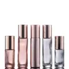 5 мл Roll On Perfume Bottle Glass Metal Roller Ball Эфирное масло Ароматический контейнер 10 мл Розовое золото