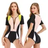 Professional Swimwear Swimsuit Women Zipper Monokini Sport Bodysuit Beach Bathing Suit Swim 210630