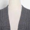 Łączenie Dżinsowy sweter z dzianiny dla kobiet V Neck Długi rękaw Koreański Kurtki Kobiet Moda Odzież Styl 210524