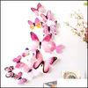 large fridge magnets Decor Home & Garden 12Pcs Butterfly Decoration Stickers Decorative Butterflies For Birthday Party Supply 3D Theme Decor Weddin