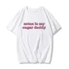 Sommer-Mode-Tops Satan ist mein Zucker-Daddy Tumblr Mädchen-Shirt Ästhetische Kleidung Zucker Baby Casual Harajuku Streetwear T-Shirt X0628