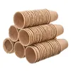 100pcs Biodegradable Nursery Pots Round Paper Peat Flower Vegetable Seedlings Nursery Cup Eco-Friendly Garden Supplies 210615