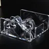 Square Clear Acrylic Cocktail Servet Houder Papier Serviet Dispenser Tissue Box Bar Caddy voor Eettafel Hotel Home Decor 210326