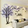 3D árbol acrílico espejo pegatina calcomanías DIY arte TV Fondo póster decoración del hogar dormitorio sala de estar pegatinas de pared