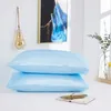 2021 New 100% Satin Silk cases Pillowcase Soft Mulberry Standard/Queen/King Pillow Chairs Cushion Cover Home Decor