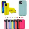 Custodie in silicone liquido morbido di lusso con supporto posteriore per iPhone 12 11 Pro Max XS X 7 8 6 6S Plus XR