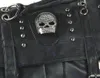 Punk Skull Rivet Shoulder Handbag Pu Leather Hobo Bag School Satchel for Cool Girl