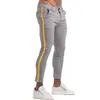 Mens Jeans Brand Chinos Trousers Grey Plaid Skinny Pants for Men Side Stripe Stretchy Best Fitting Athletic Body zm386