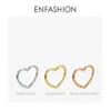 Enfashion Heart Cuff Bangles for Women Accessories Gold Color Brass Bracelets Fashion Jewelry Friends Gifts 2020 Pulseira Bc2006 Q0720