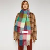 AC -förtjockad rutig kvinnas halsduk sjal varm wrap män och kvinnor allmänna stil färgglada tzitzit imitation201s