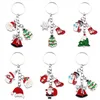 الإبداع سلسلة عيد الميلاد سانتا ثلج المفاتيح سبائك الزنك قلادة هدايا الديكور للمنزل عيد الميلاد ديكور DH8760