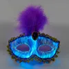 Light Up Fiber Optic Glow in the Dark Luminous Festival 7 Colors Masquerade Carnival Halloween LED Party Eye Mask