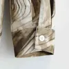 Primavera mulheres vintage padrão abstrato camisa casual feminino manga comprida blusa senhora solta tops blusas s8567 210430