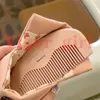 Designer Hair Brushes Pink Wooden Comb With a Pocket Styling Tool Girl Hairs Beauty Product