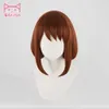 AniHutOchako Uraraka Perruque Boku No Hero Academia Cosplay Synthétique Rouge Court Anime Mon Ochaco Y0913