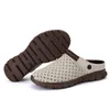 Sommar män sandaler andas mesh manlig sandal strand skor vatten tofflor mode glides 210624