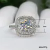 Kristal bling zirkon elmas yüzük moda güzel mücevher nişan düğün değerli taş yüzük hediye ve kumlu