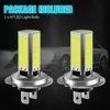 Accessoires de phares de voiture 2 pièces H7 COB lumière LED ampoules de phares Kit feux de croisement Super lumineux 6000K ampoule blanche