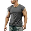 Compressão Respirável Ginásio Treino Muscle Sem Mangas T-shirt Masculino Fitness Training Treinamento Quick-Secagem Sportswear Men's T-Shirts