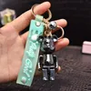 Cartoon Cute Violent Bear Keychain Colorful Acrylic Charm Luggage Pendant Men And Women Car Key Chain Rng Jewelry Wholesale