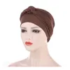 Beanie/Kafatası Kapakları 25# Düz Renkli Kemo Etnik Bohemian Önce Twisted Örgü Knaklı Şapkalar Kapak Sarma Türban Bonnet Pros22