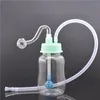 New Mini Oil Burner Bong with Recycler Oil Burner Water Pipe Dab Rig Bongs Hand Bong Water Pipes for smoking plastic bottle shape