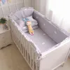 7 Stück! Baby-Bettwäsche-Set, 100 % Baumwolle, Kinderbett-Schutz, sichere Stoßstangen, Bettlaken, Bettbezug, Kissenbezug 211203