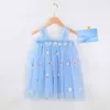 Bébé filles robe moelleux Tulle jarretelle enfants broderie été princesse enfant en bas âge es E03 210610