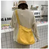 Evening Bags Large Capacity Students Canvas Shoulder Female Handbags Korean Satchel Cotton Cloth Crossbody Bag Women 2021 School
