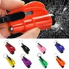 Draagbare Multicolor Auto Veiligheid Hamer Lente Type Escape Window Breaker Punch Seat Belt Cutter Sleutelhanger Auto Accessoires