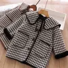 Zima Girls Faux Futro Coat Dzieci Plaid Grube Aksamitna Kurtka Płaszcz Do Toddler Parka Dziewczynka Ubrania Odzież 211204