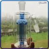 6 arms tree ash catcher 45 degrees 14mm ashcatcher hookah for bongs glass water pipe bubbler blue perc smoking accessoreis