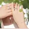 Thaya 100% S925 sterling zilver open ring fijne oosterse element klavers bloem ontwerp ringen voor vrouwen luxe sieraden