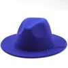 Stingy Brim Hats Wide Edge Fedora Hat For Women Effects Color Wool Vilten Men Restore Winter Panama Gamble Yellow Jazz Cap 56-61Cm
