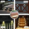 Stringhe Solar Deck Lights LED Step Lamp Outdoor Recinzione Impermeabile Luce per Patio Scale Garden Pathway Yard Landscape