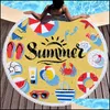 Serviette Home Textiles Jardin Oem Custom Designs Microfibre Round Beach Undersea World Épais Douche Serviettes De Bain Summer Swim Circle Yoga Mat 1