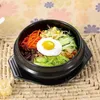 Pannor klassiska koreanska köket sätter dolsot sten skål kruka för keramiska soppa ramen skålar med bricka 14/16/18 cm