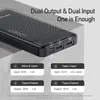 Awei p5k Portable Power Bank 10000mAh Dual USB A och typ C Micro Dual Input Fast Charge för Work Travel for Mobile Phone