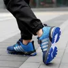 Andningsbara Mesh Barn Running Skor Boys Fashion Lightweight Sport Sneakers Barn Walking Tenis Skolskor För Tjej Blå 220121